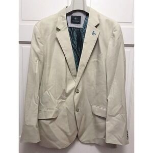 Tailorbyrd Men's Blazer Sports Coat Stretch Fabric - Beige - Size 44R
